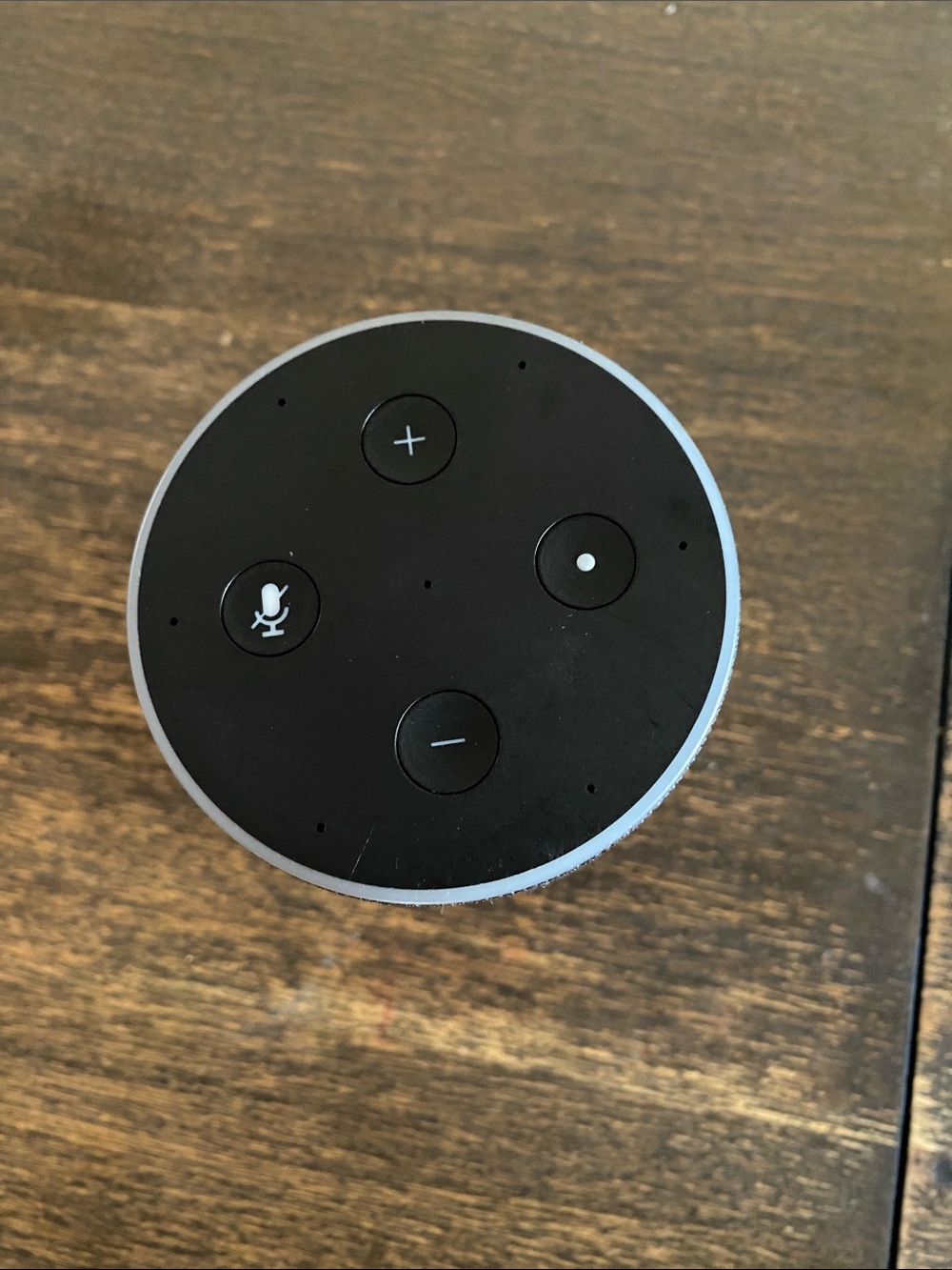 Amazon Echo Dot Smart Speaker - Black Top with Gray Rim